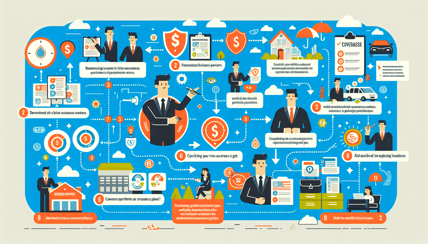 Steps to buy business insurance infographic