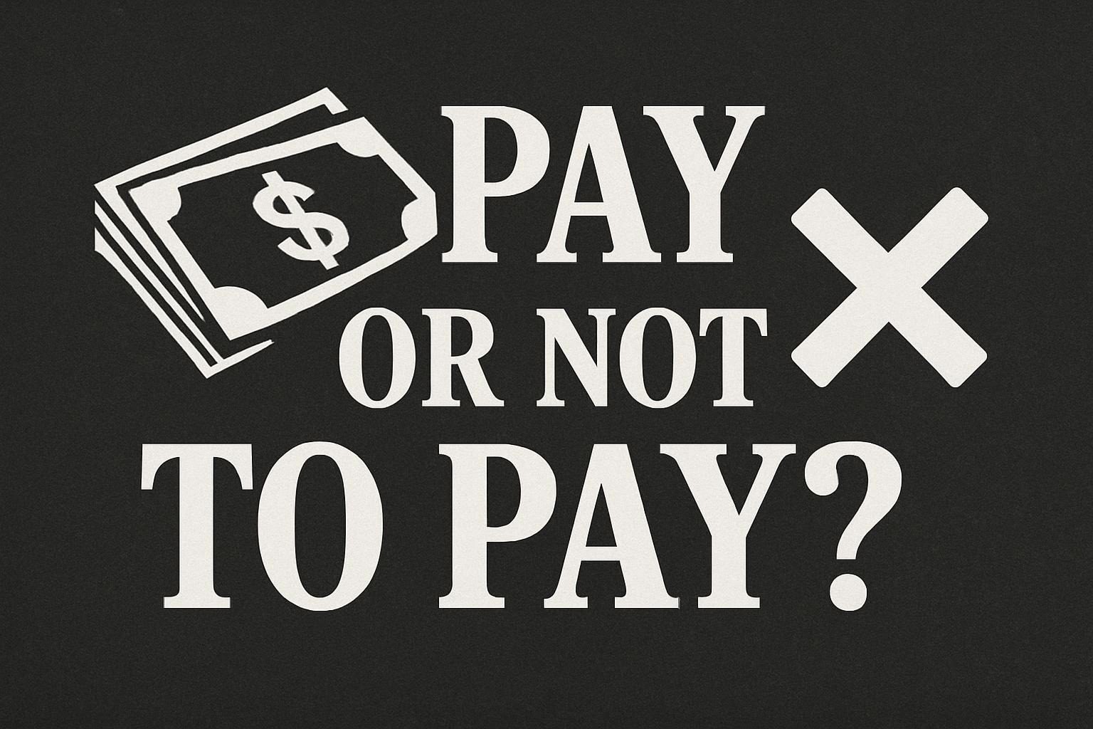 Pay or Not to Pay?
