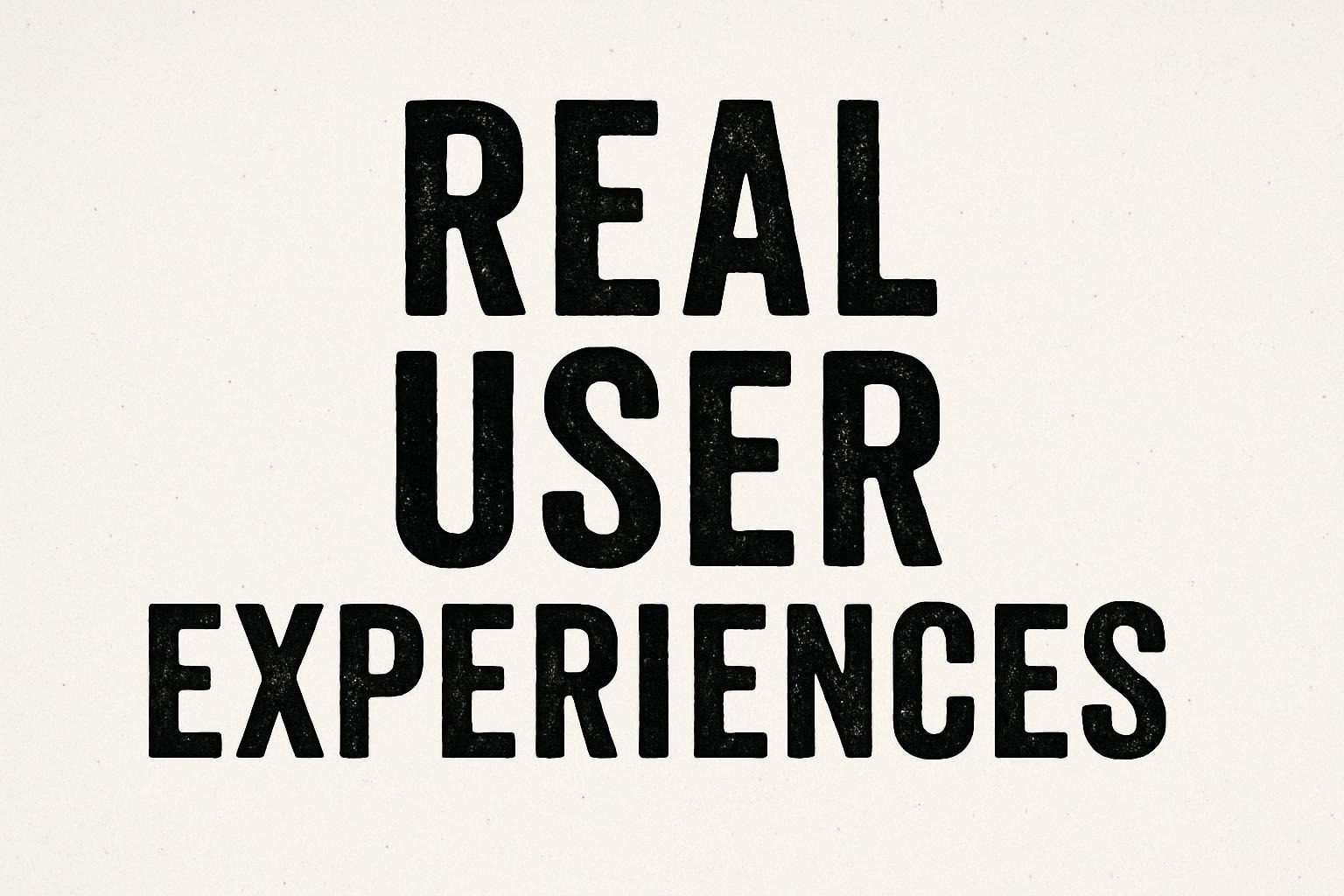 Real User Experiences